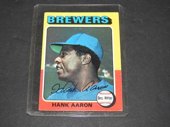 1975 Topps HOFer Hank Aaron Baseball Card