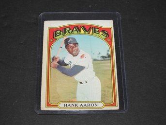 1972 Topps HOFer Hank Aaron Baseball Card