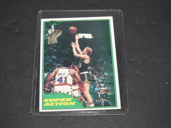 1981 Topps HOFer Larry Bird Basketball Card