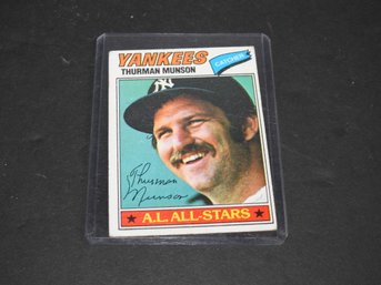 1977 Topps NY Yankees Thurman Munson Baseball Card