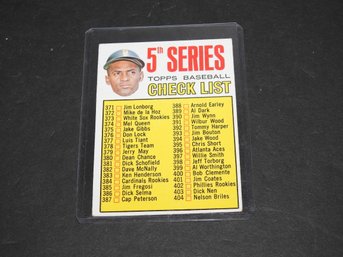 1967 Topps HOFer Roberto Clemente Checklist Baseball Card
