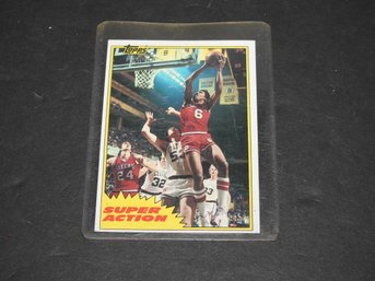 1981 Topps HOFer Julius Erving Super Action Basketball Card