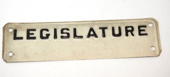 Early Connecticut State Legislature License Plate Topper