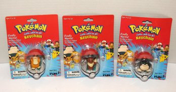 Lot 2 Of Never Opened 1999 Pokemon Keychains