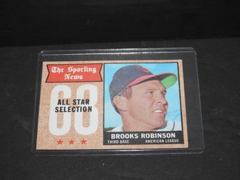 1968 Topps HOFer Brooks Robinson Baseball Card