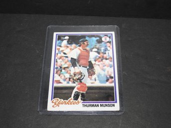 1978 Topps NY Yankees Thurman Munson Baseball Card