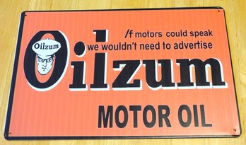 Metal Retro Oilzum Motor Oil  Advertising Sign 8x12 Great For Man Cave