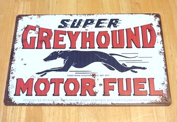 Metal Retro Greyhound Motor Fuel Advertising Sign 8x12 Great For Man Cave