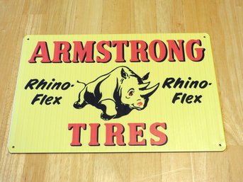 Metal Retro Armstrong Tires Advertising Sign 8x12 Great For Man Cave