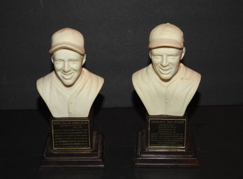 1963 Hall Of Fame Baseball Statues  Feller & Speaker