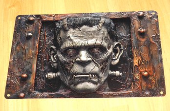 Cool Metal Frankenstein Horror Sign 8x12 Great For Halloween