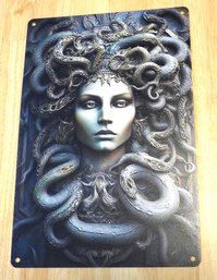 Cool Metal Medusa Horror Sign Great For Halloween 8x12