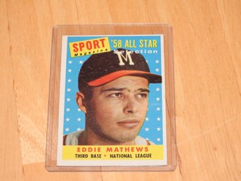 1958 Topps Eddie Matthews Baseball Card