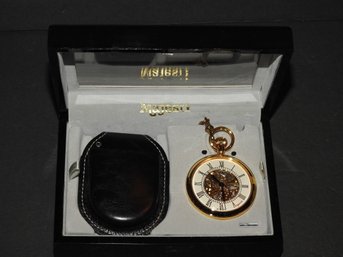 Majestron Clock Works Pocket Watch In Case