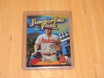 Mike Trout Summertime Insert Baseball Card