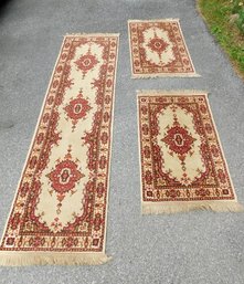 3 Matching Pattern Persian Style Carpet Runners