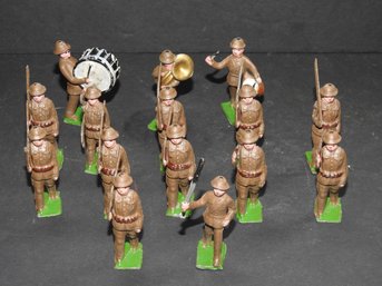 Lot Of 1950s Japanese Lead Soldiers Some With Rotary Arms Made In Japan