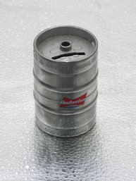 Metal Budweiser Beer Keg Bank