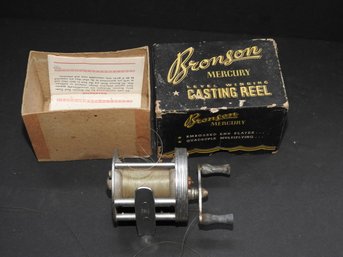 Vintage Bronson Fishing Reel In Orig Box