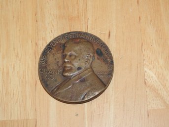 Large 1930 Chicago Crane Co. Bronze Coin