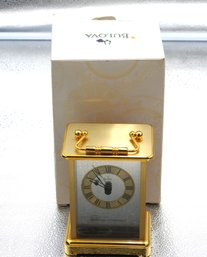 Brass Bulova Mantle Clock With Westminster Melody & Box