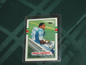 1989 Topps Barry Sanders ROOKIE Football Card Sharp Corners