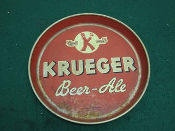 1960s Krueger Beer Ale Metal Advertising Tray