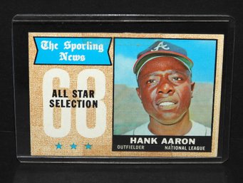 1968 Topps Hank Aaron Baseball Card