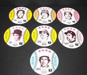 RARE Round Hall Of Famers Baseball Cards Aaron Jackson Bench Munson & More