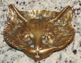 1940s Bronze Cat Coin Tray