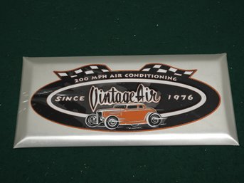 Vintage Metal Automotive Car A/C Sign