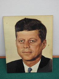 1960s John F Kennedy Wall Photo On Masonite Board