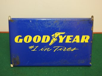 Old Good Year Tire Metal Tire Rack Advertising Sign