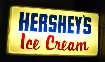 1960s Working Lighted Hersheys Ice Cream Advertising Sign