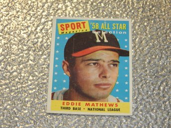 1958 Topps Eddie Matthews Baseball Card