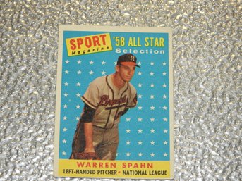 1958 Topps Warren Spahn Baseball Card
