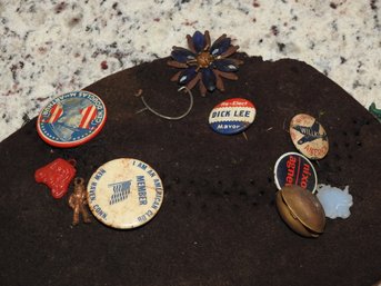 Old Hat With Old Political Buttons