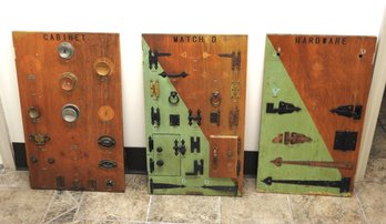 Old Lot Of Hardware Displays Handles & Hinges