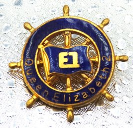 Old Queen Elizabeth 2 Enamel Pin