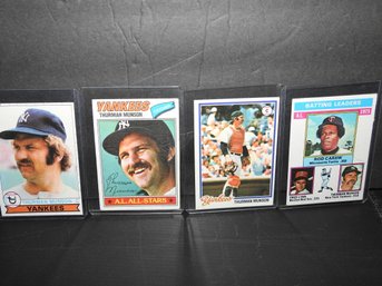 Lot Of 1970s Thurman Munson Baseball Cards