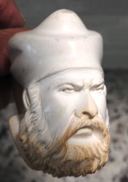 Old Carved Bearded Turk Smoking Pipe