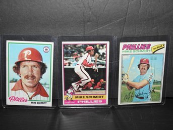 Lot Of 1970s HOFer Mike Schmidt Baseball Cards