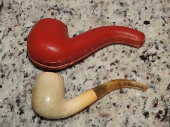 Old Meerschaum Smoking Pipe With Case