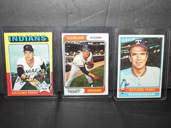 Lot Of 1970s HOFer Gaylord Perry Baseball Cards