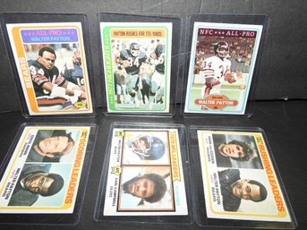 Lot Of 1970s HOFer Walter Payton Football Cards