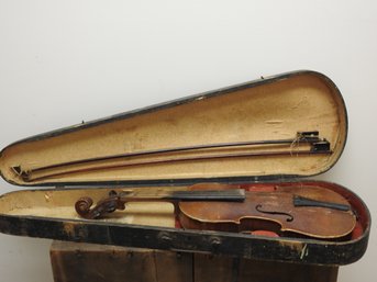 Very Old C.H. Seidel Violin With 2 Bows And Case