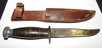 WW2 Stacked Fixed Blade Fighting Knife