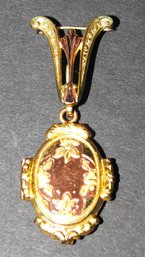 Old Gold Filled Locket Brooch