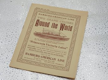 1903  Hamburg American Cruise Line Itinerary Ephemera