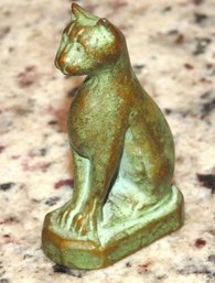 Old Bronze Egyptian Cat Figurine